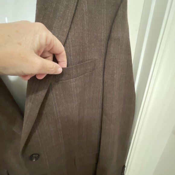 44L NWOT Lauren Ralph Lauren Brown Herringbone Wool Sport Coat Blazer Jacket - Picture 3 of 16